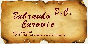 Dubravko Čurović vizit kartica